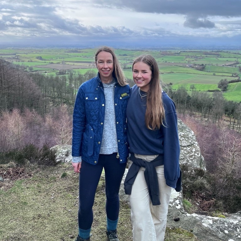 Professor Emma Cave and her daughter, Hannah